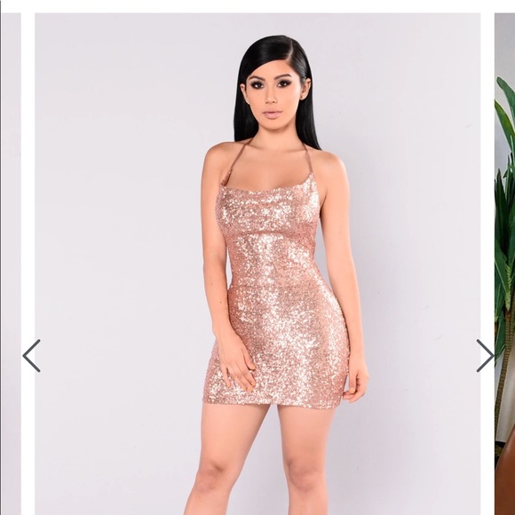 Sequence rose gold mini dress - Picture 5 of 6